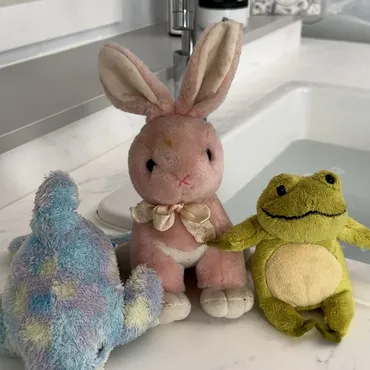 型崩れが心配…。お気に入りの「ぬいぐるみ」の正しい洗濯術「ふわふわになった!」「コツがあるんだ」