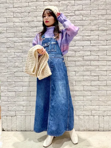 レディース】かわいさ抜群！冬のサロペットデニムコーデ4選 – BOBSON JEANS