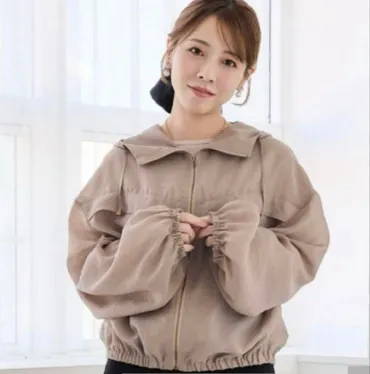 しまむら　tal.by yumi シアーマウンテンパーカー　ブラウン　Lサイズ